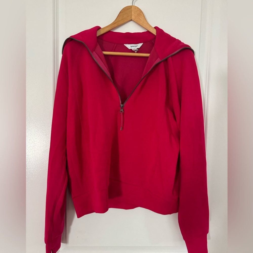 Spanx air essentials. Size large. Half zip. Magenta